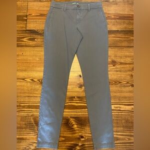 OLD NAVY Gray Skinny Khaki Pants, Size 4 Long